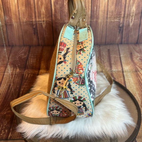 Women’s Handbag Frida Kahlo Style Made in Mexico Colorful Unique Design - Picture 3 of 13